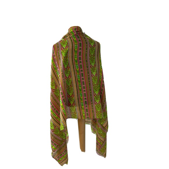 SPUN Subtle Luxury Women Designer Fashion Scarf Wrap Raw Edge 80 x 31” - Picture 3 of 10